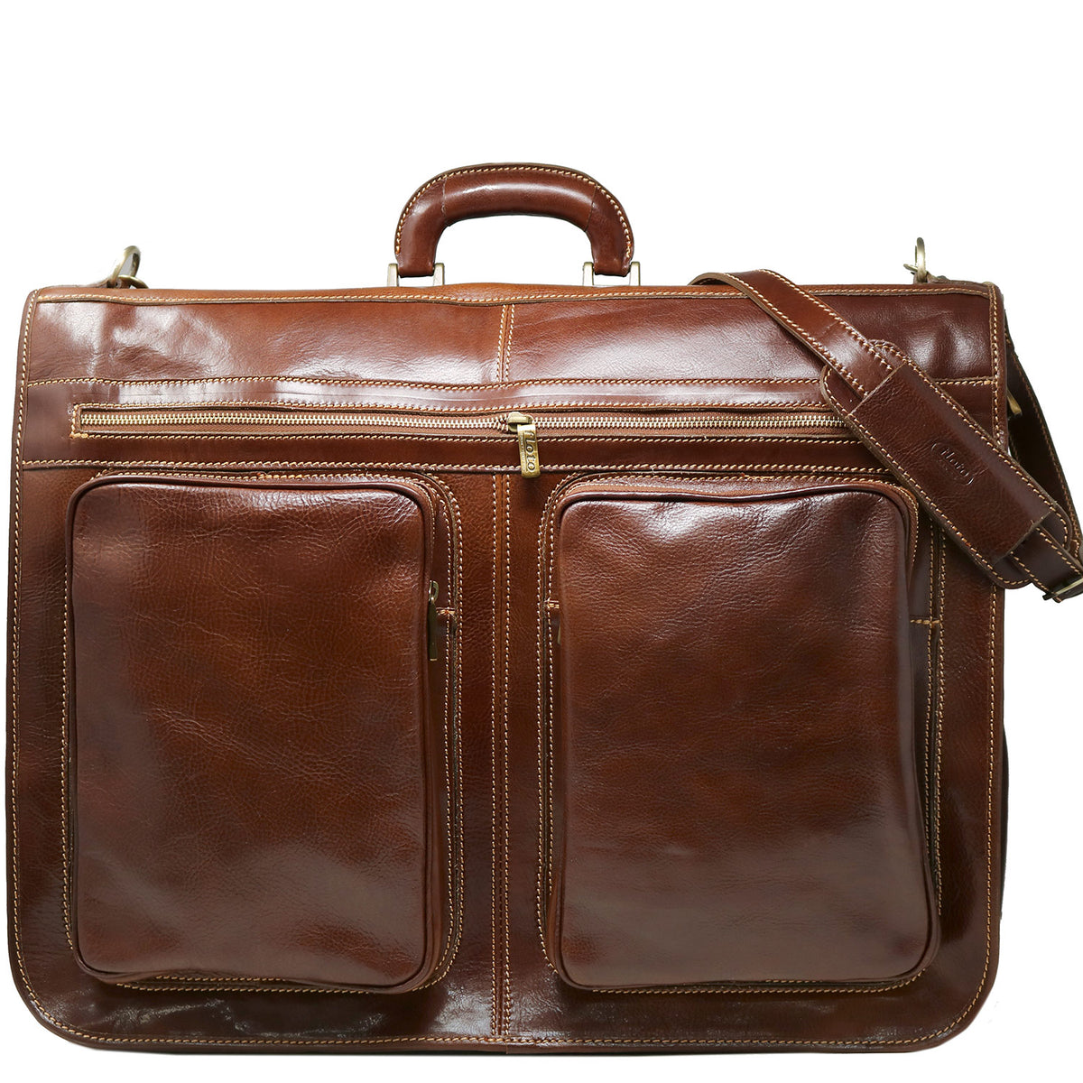 Floto Venezia Italian Leather Garment Bag Weekender Suit Bag Carryon
