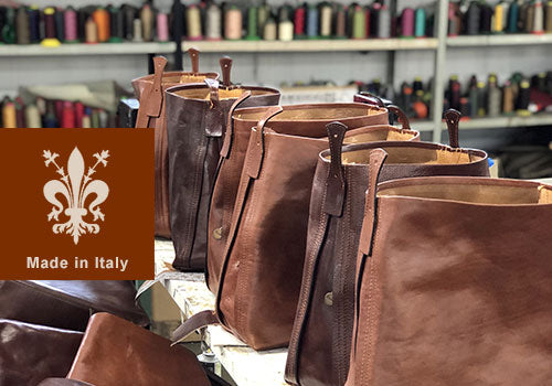 Floto leather bags and accessories are designed in America and made in Italy. We employ the best artisans in Florence to produce our collections and we stand our products with a lifetime warranty against defects.