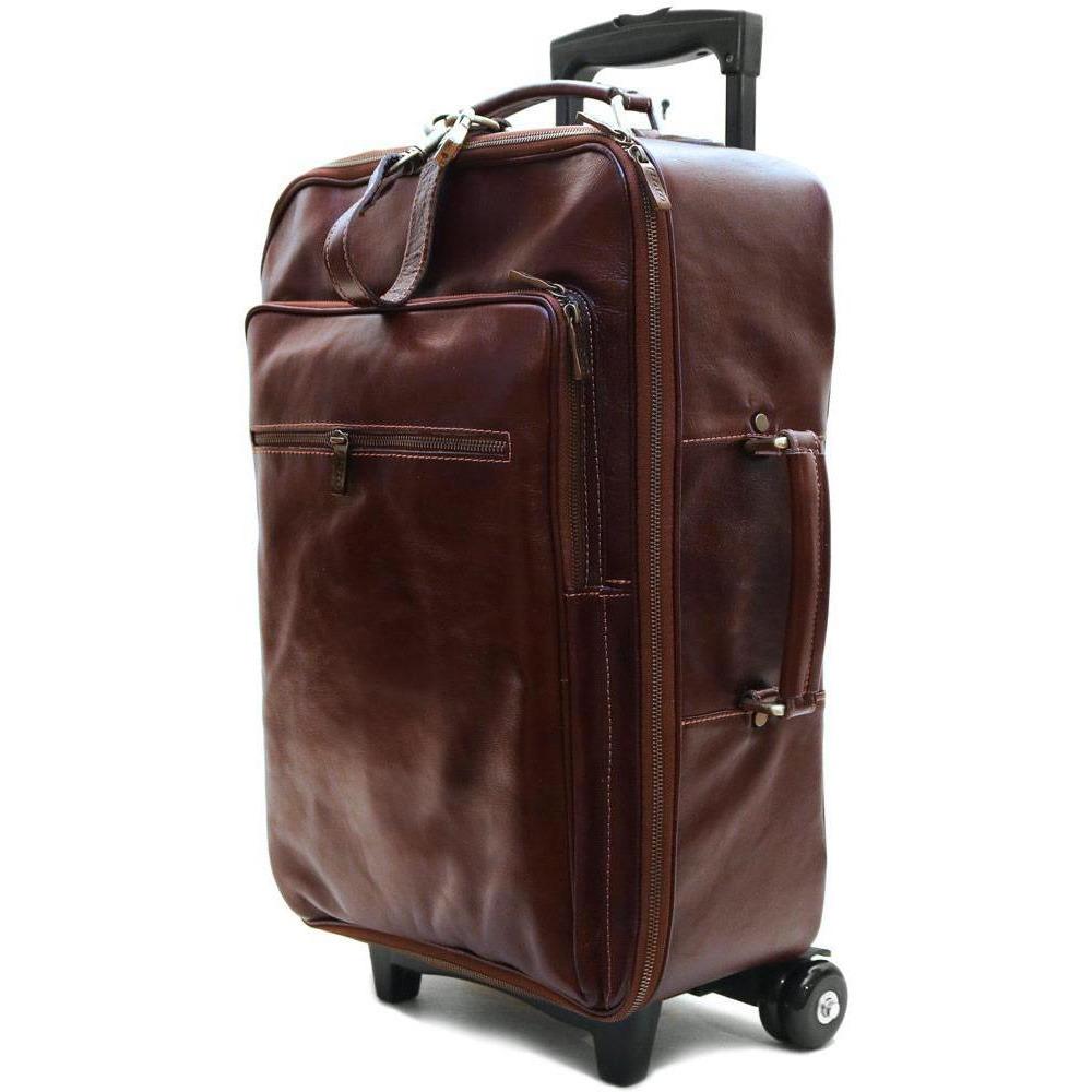 Floto Venezia Italian Leather Rolling Luggage Trolley Wheelie Carryon