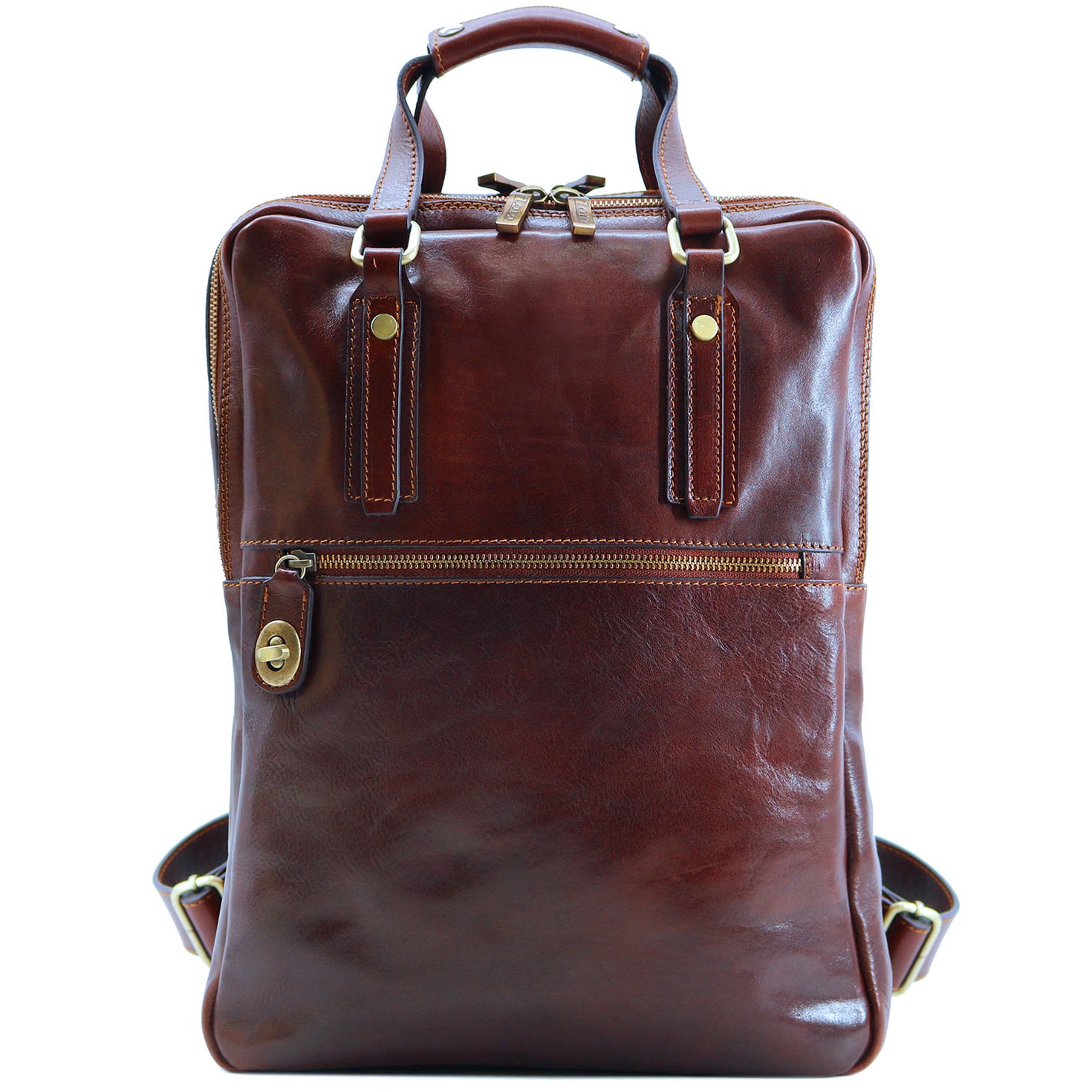 Floto Firenze Top Handle Backpack in Full Grain Calfskin Leather