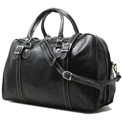 Floto Trastevere Italian Leather Duffle Bag Carryon Suitcase Weekender