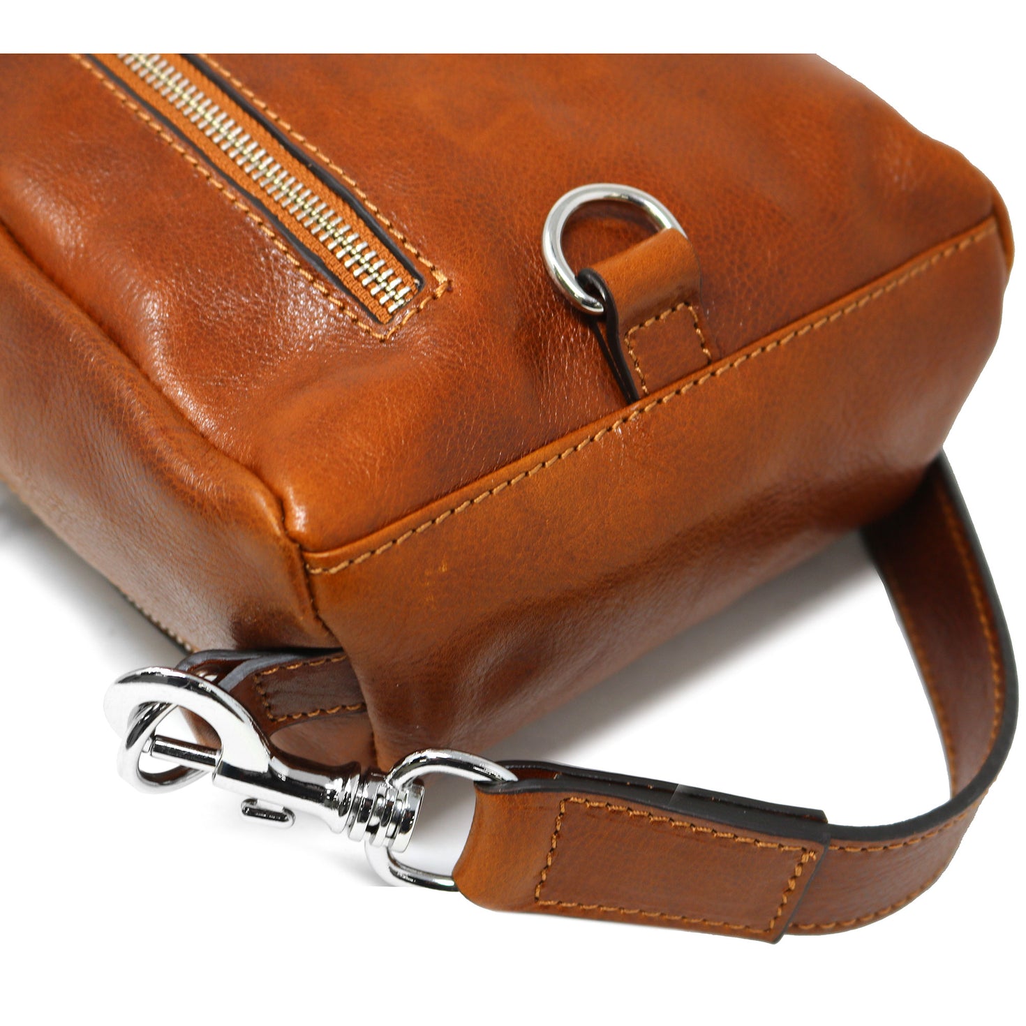 Firenze Italian Leather Crossbody Daypack Shoulder Bag Floto
