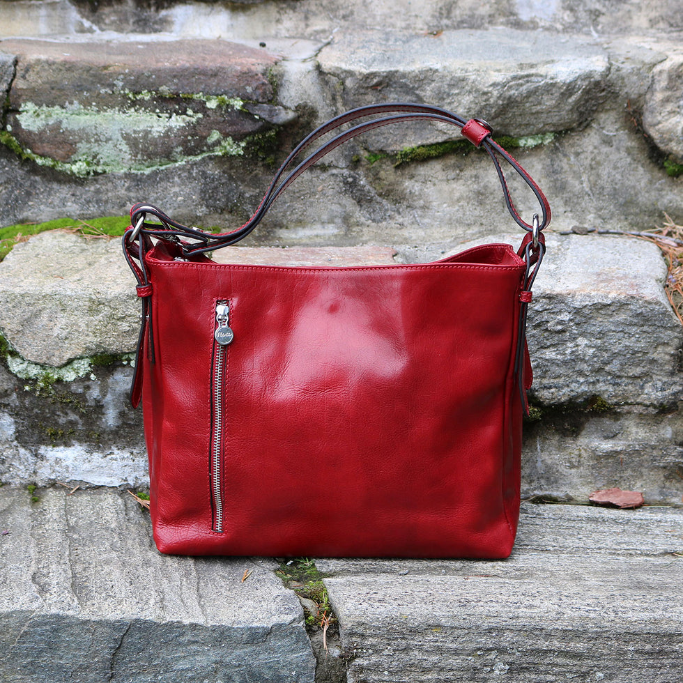 Floto Orvieto Italian Full Grain Leather Women's Shoulder Handbag